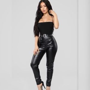 Faux leather ride pants NWT